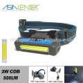 7 Lighting Modes 3W Head Light, COB USB Headlamps Head Lights